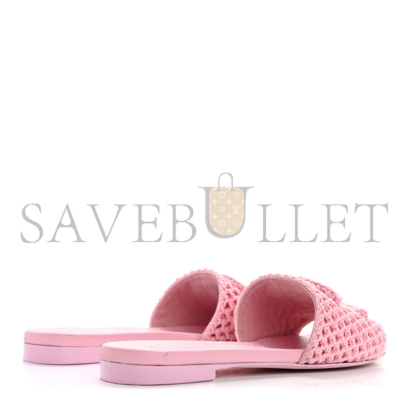 Ch*el crochet cc mules sandals 36.5 rose